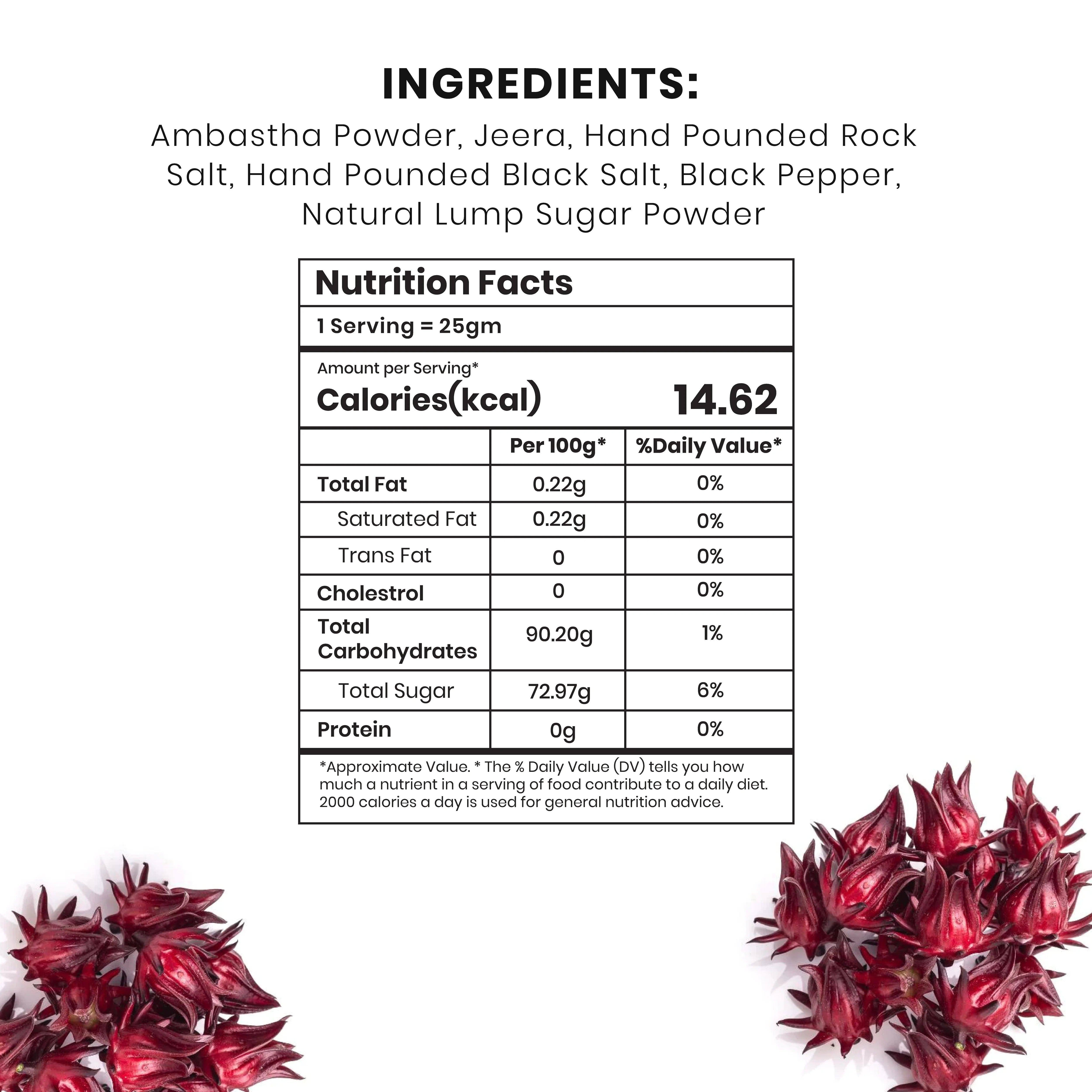 Sharbat Ambastha Powder (With Lump Sugar)