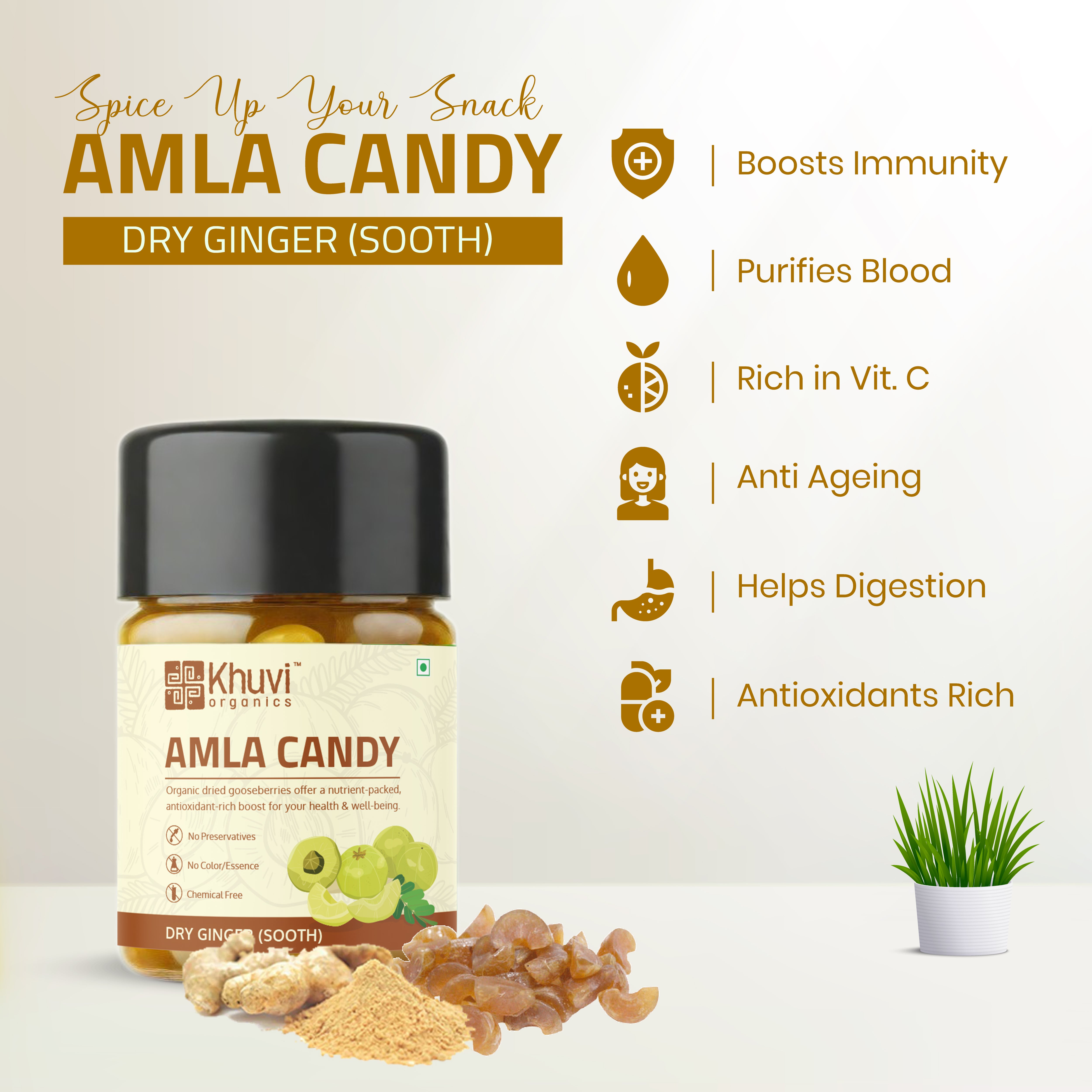 Aamla Sweet Candy - Dry Ginger (Soonth)
