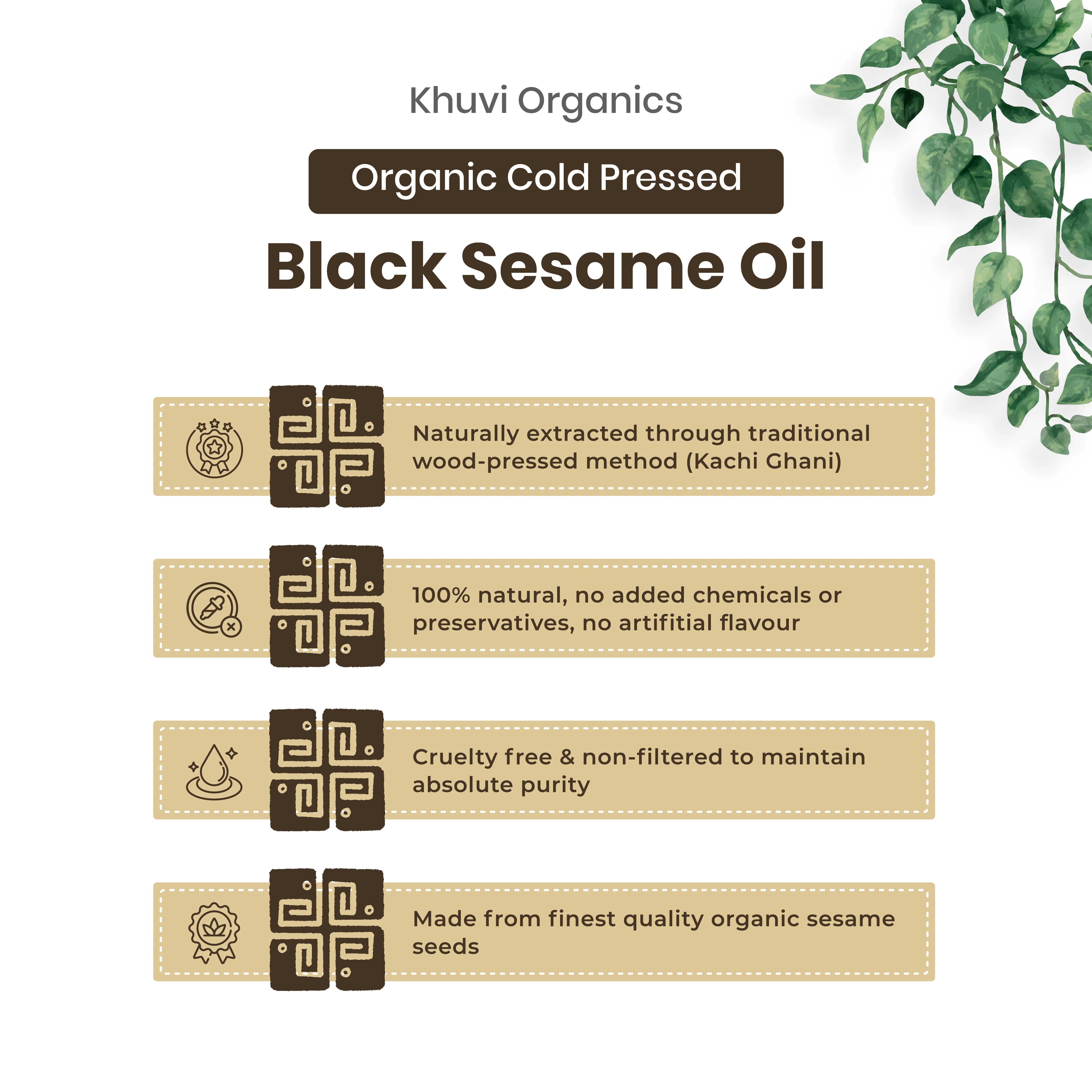 Cold Pressed Black Sesame Oil (Kachi Ghani)