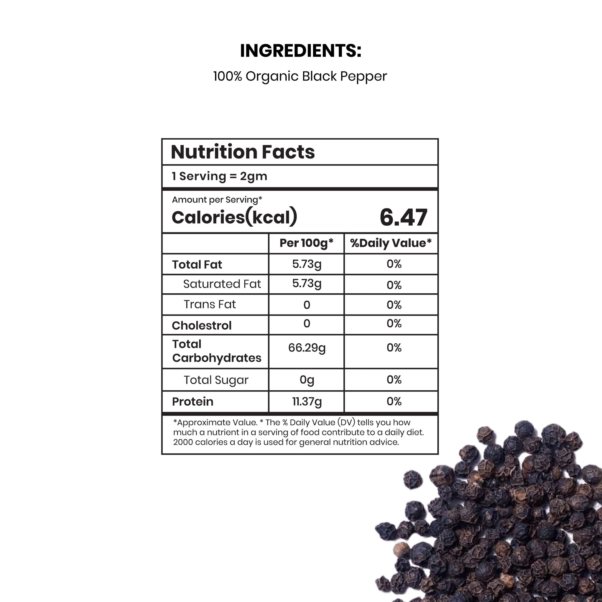 Whole Black Pepper (Kala Mari)