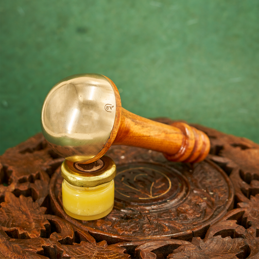 Bronze Massager with Ointment Ghee