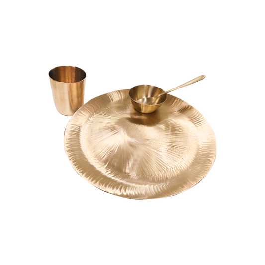 Bronze Dinner Set - Feather | 5 Items