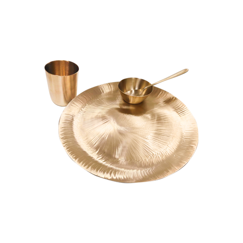 Bronze Dinner Set - Feather | 5 Items