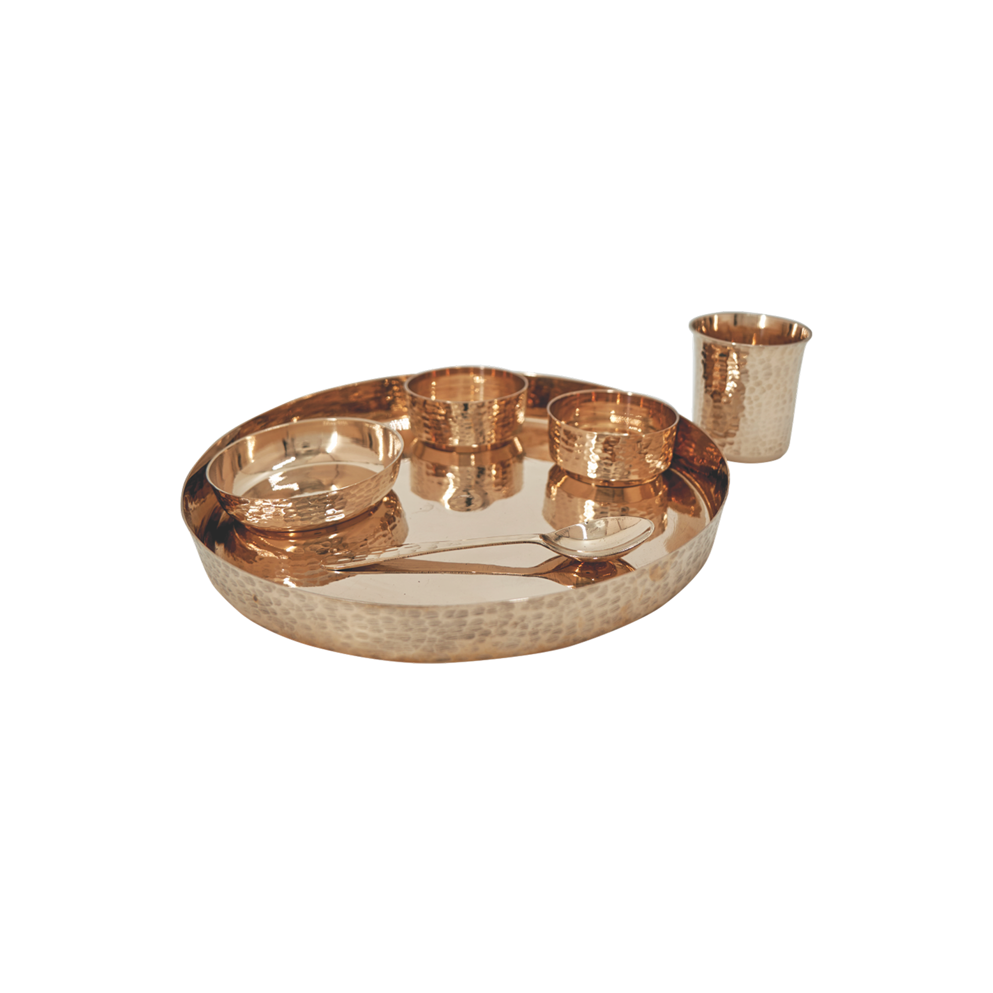 Bronze Dinner Set - Hammered | 6 Items