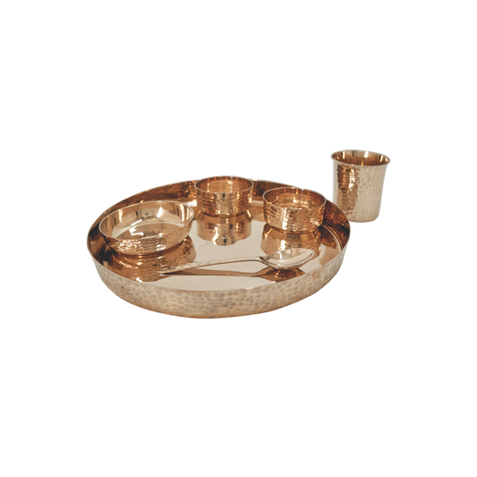 Bronze Dinner Set - Hammered | 6 Items
