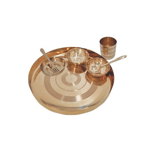 Bronze Dinner Set - Haveli | 7 Items