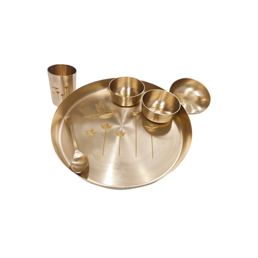 Bronze Dinner Set - Laser Designed | 6 Items