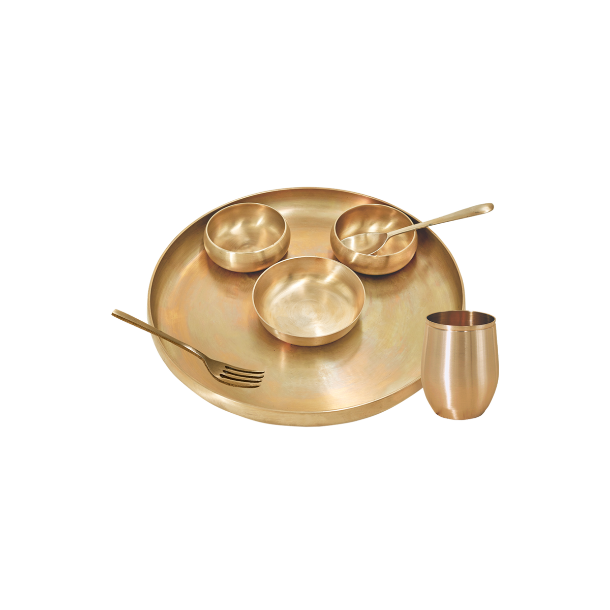 Bronze Dinner Set - Curve Thali