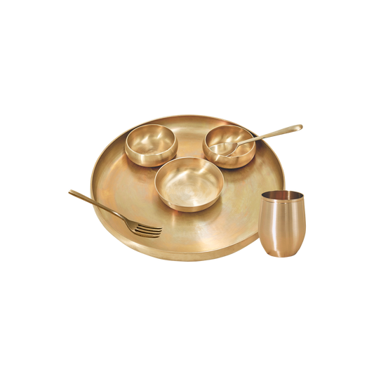 Bronze Dinner Set - Curve Thali
