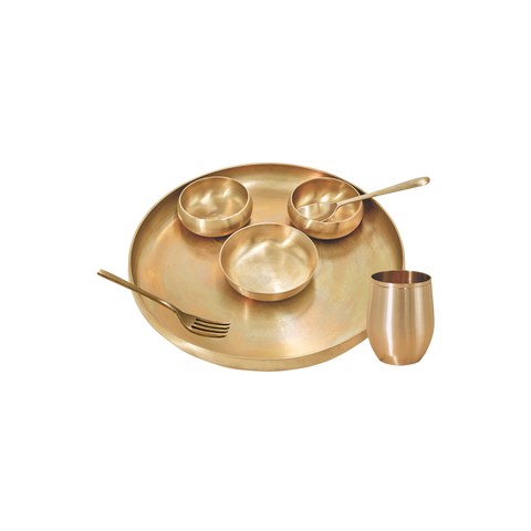 Bronze Dinner Set - Curve Thali