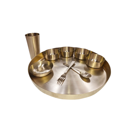 Bronze Dinner Set - Patiala | 9 Items
