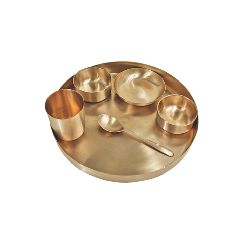 Bronze Dinner Set - Thali | 6 Items