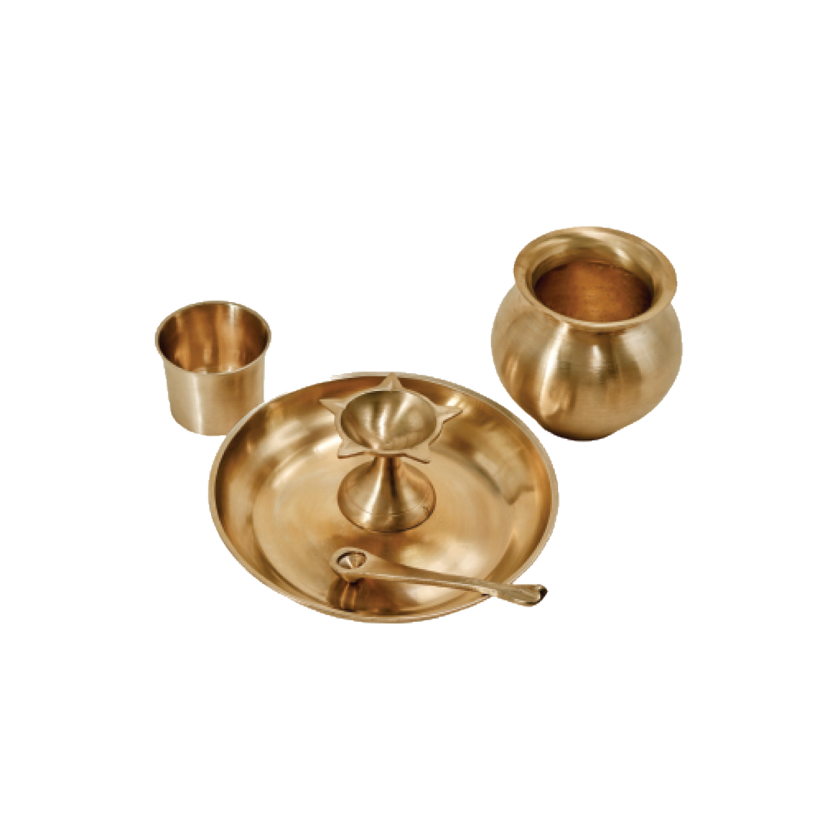 Bronze Pooja Set - Tarbhana with Kalash