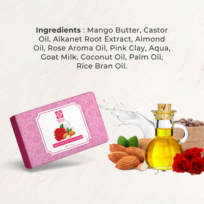 Cold Pressed Soap - Goat Milk With Rose Almond