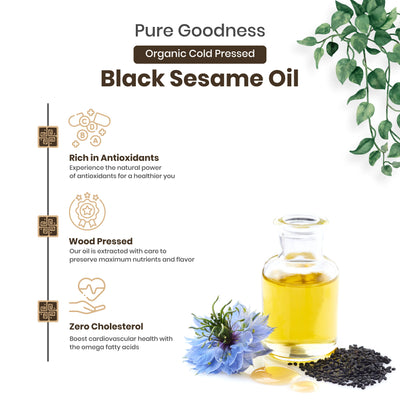 Cold Pressed Black Sesame Oil (Kachi Ghani)
