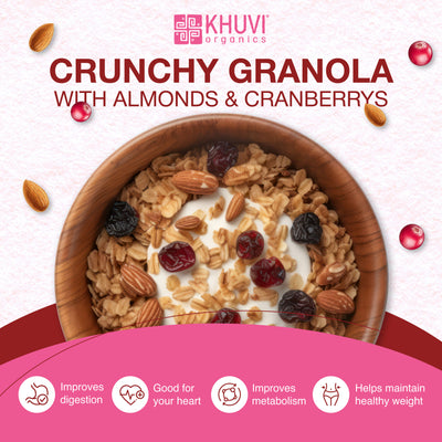 Crunchy Granola – Almonds & Cranberries