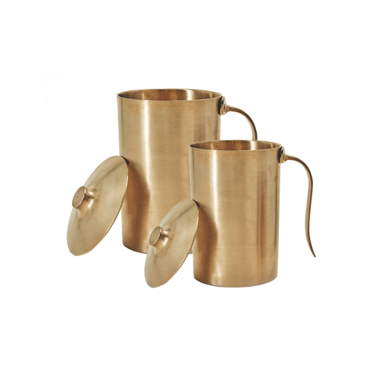 Bronze Jug with Lid - Pipe