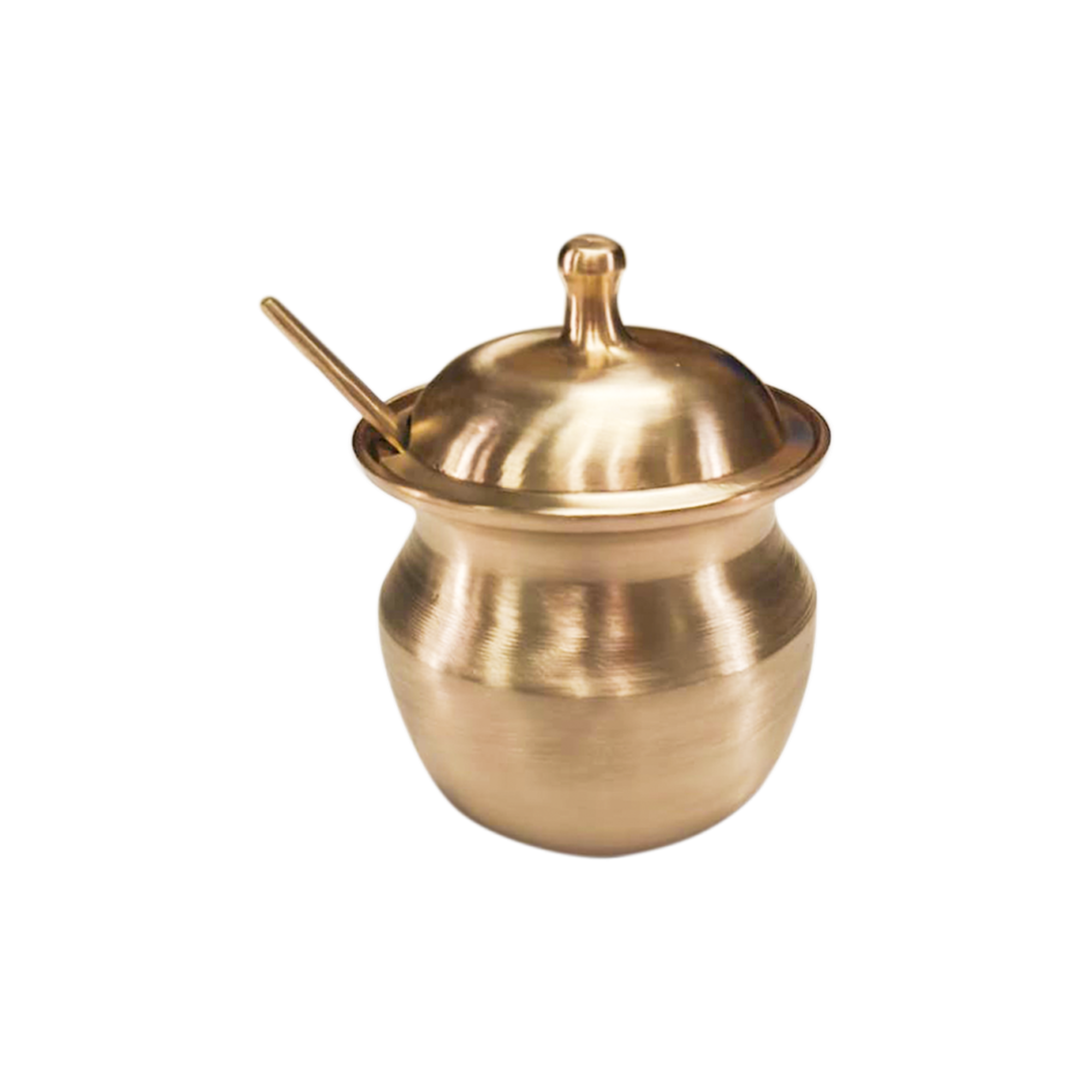 Bronze Loti for Ghee with Lid & Spoon