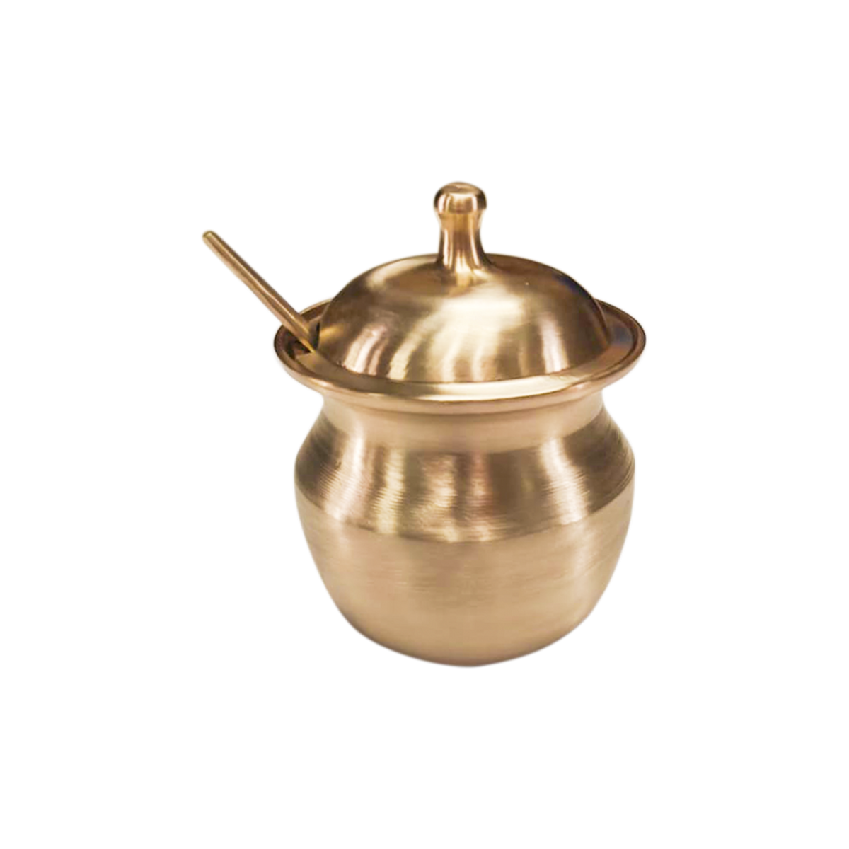 Bronze Loti for Ghee with Lid & Spoon