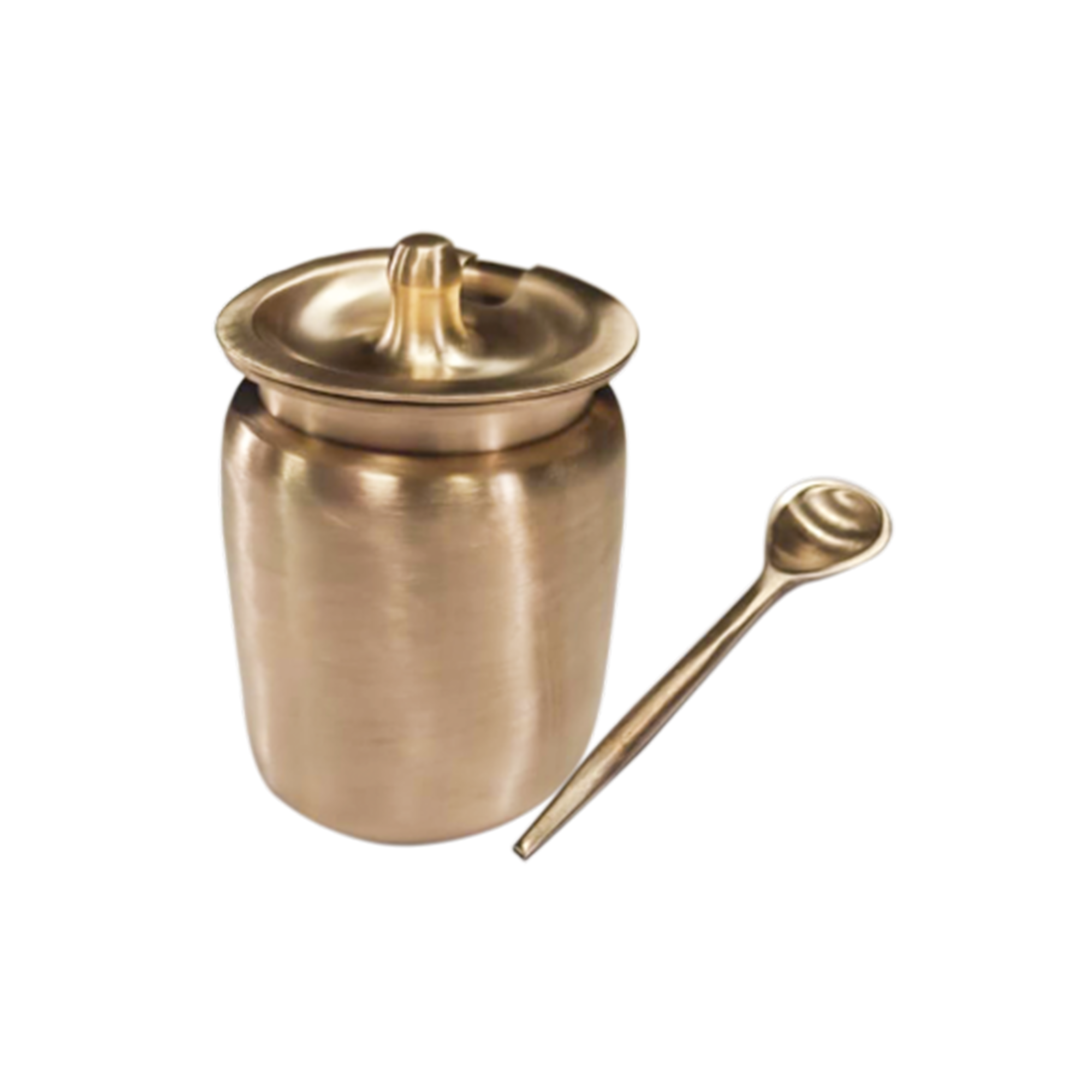 Bronze Loti for Oil with Lid & Spoon