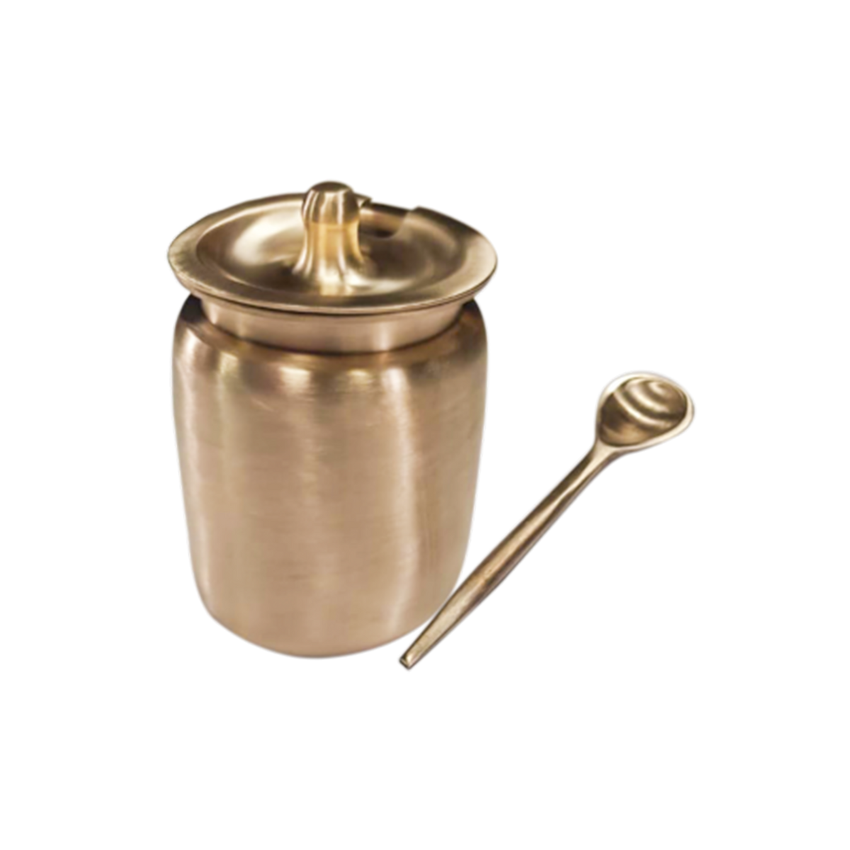 Bronze Loti for Oil with Lid & Spoon