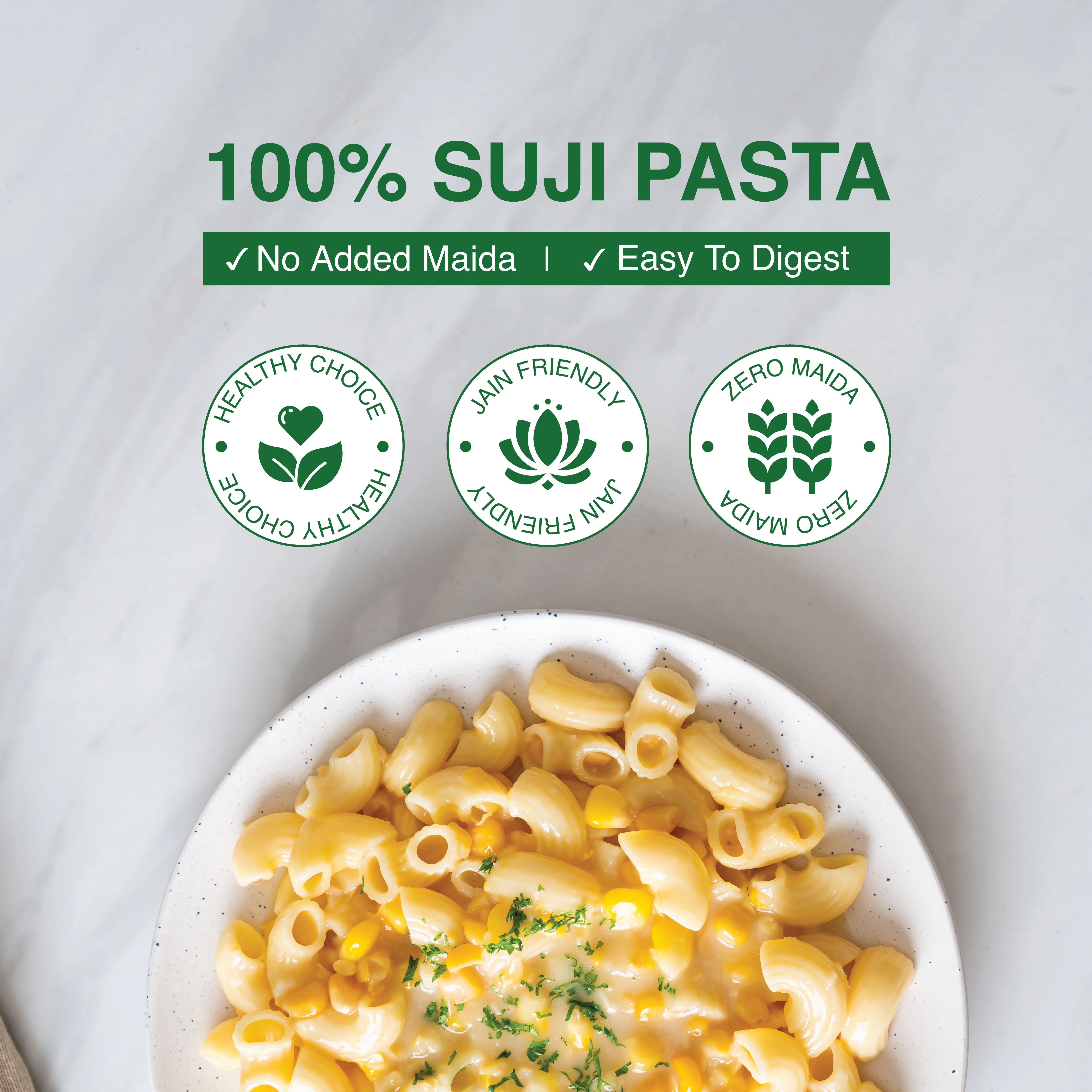 Suji Pasta - Macaroni (Semolina - No Maida) 200gm