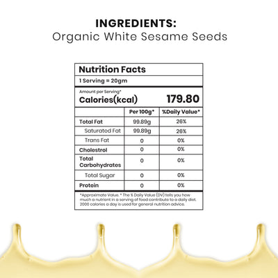 Cold Pressed White Sesame Oil