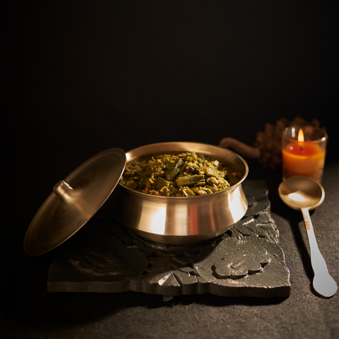 Bronze Handi with Lid