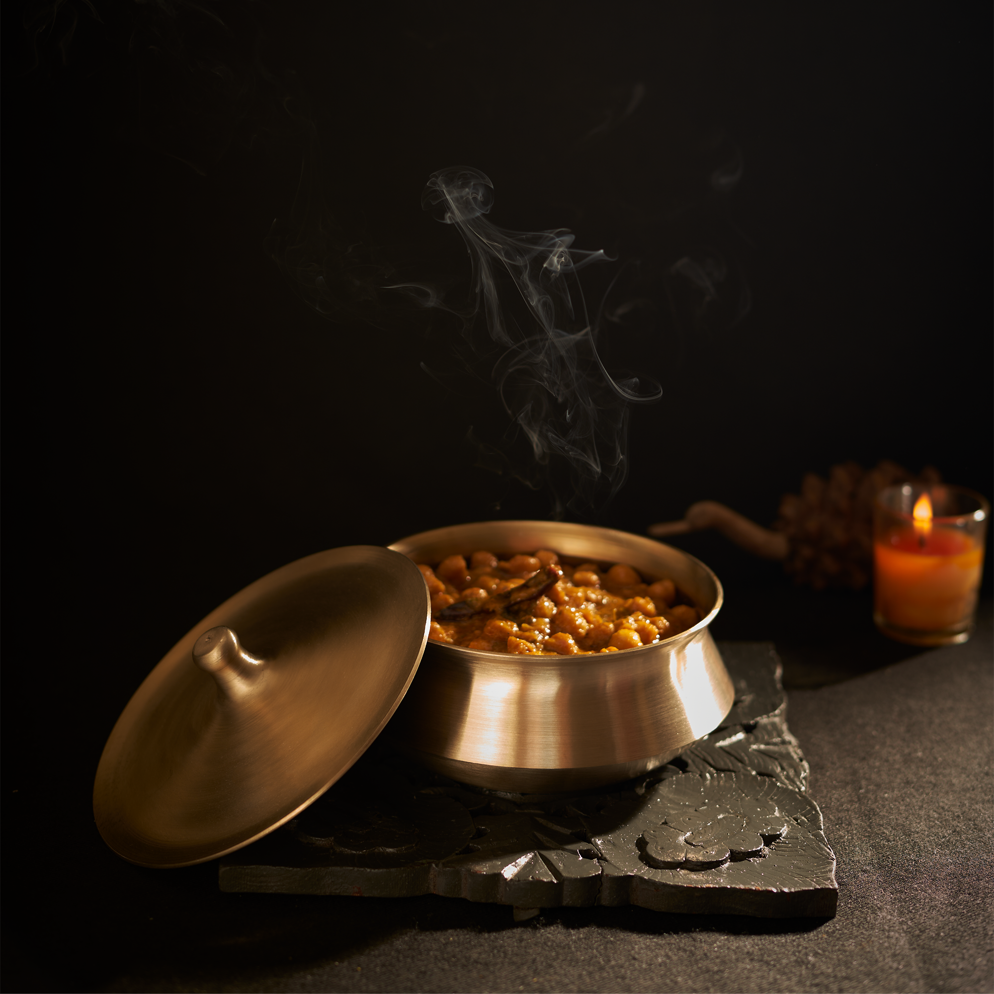 Bronze Handi with Lid