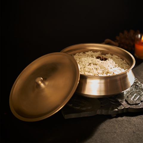 Bronze Handi with Lid